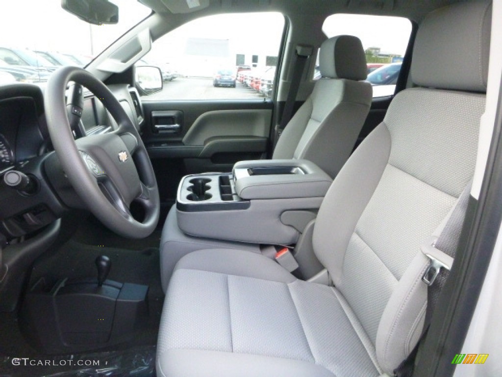 2017 Silverado 1500 Custom Double Cab 4x4 - Silver Ice Metallic / Dark Ash/Jet Black photo #14