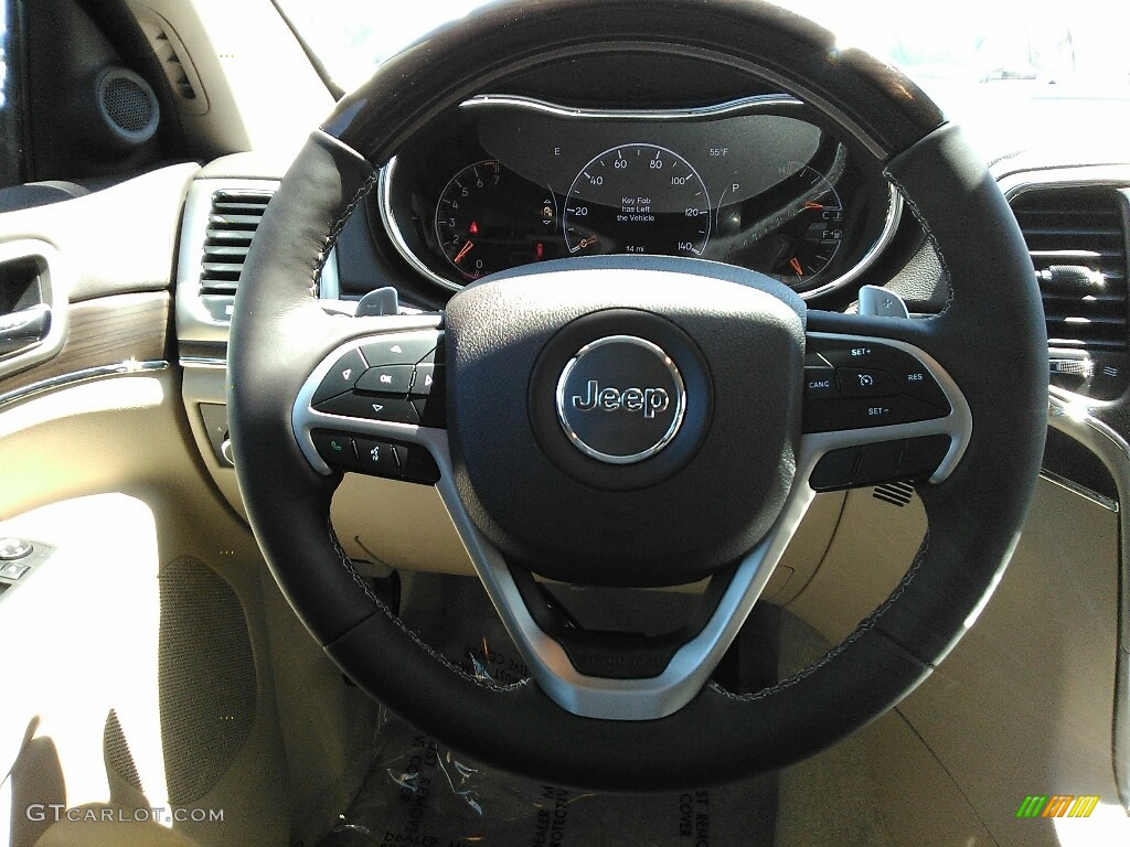 2017 Grand Cherokee Overland 4x4 - Diamond Black Crystal Pearl / Brown/Light Frost Beige photo #9