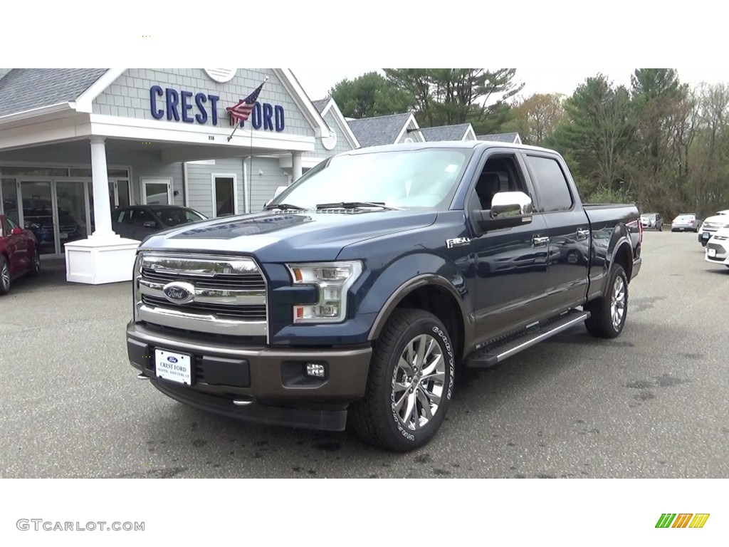 2017 F150 Lariat SuperCrew 4X4 - Blue Jeans / Black photo #3