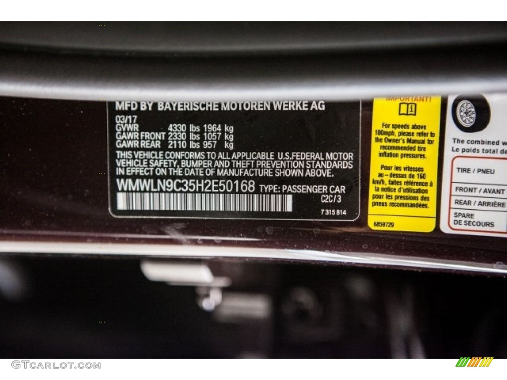 2017 Clubman Color Code C2C for Pure Burgundy Metallic Photo #120254298