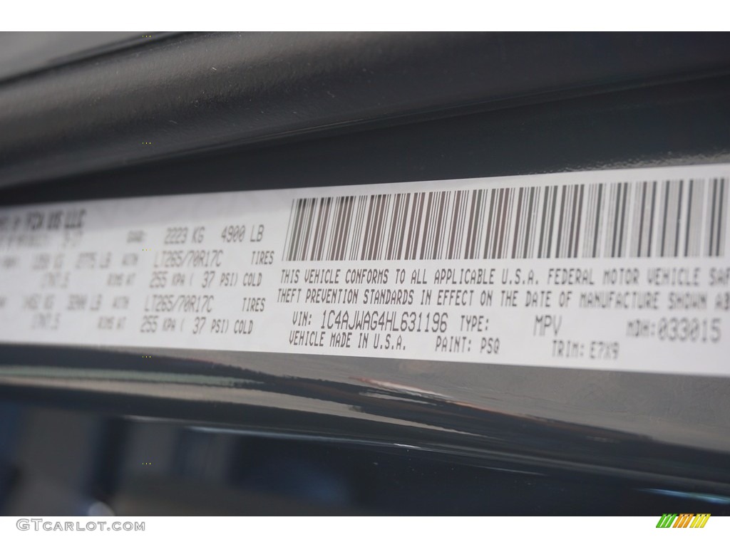 2017 Wrangler Sport 4x4 - Rhino / Black photo #9