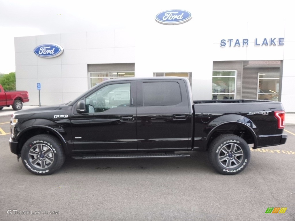 2017 F150 XLT SuperCrew 4x4 - Shadow Black / Black photo #8