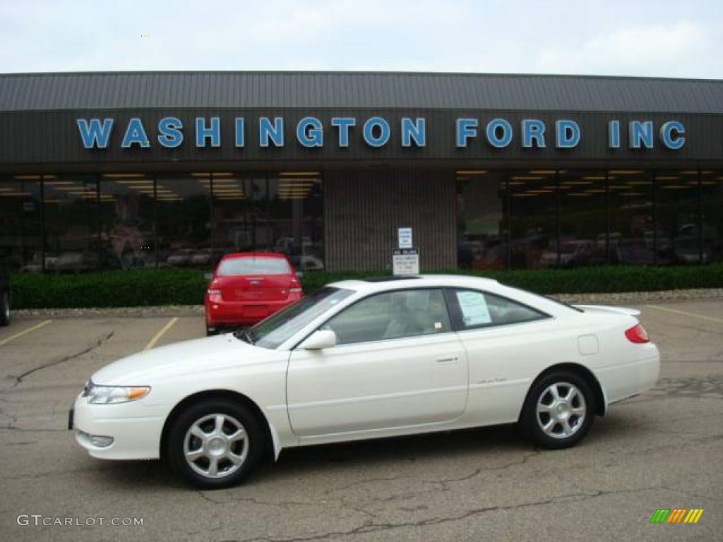 2002 Solara SLE V6 Coupe - Diamond White Pearl / Ivory photo #1