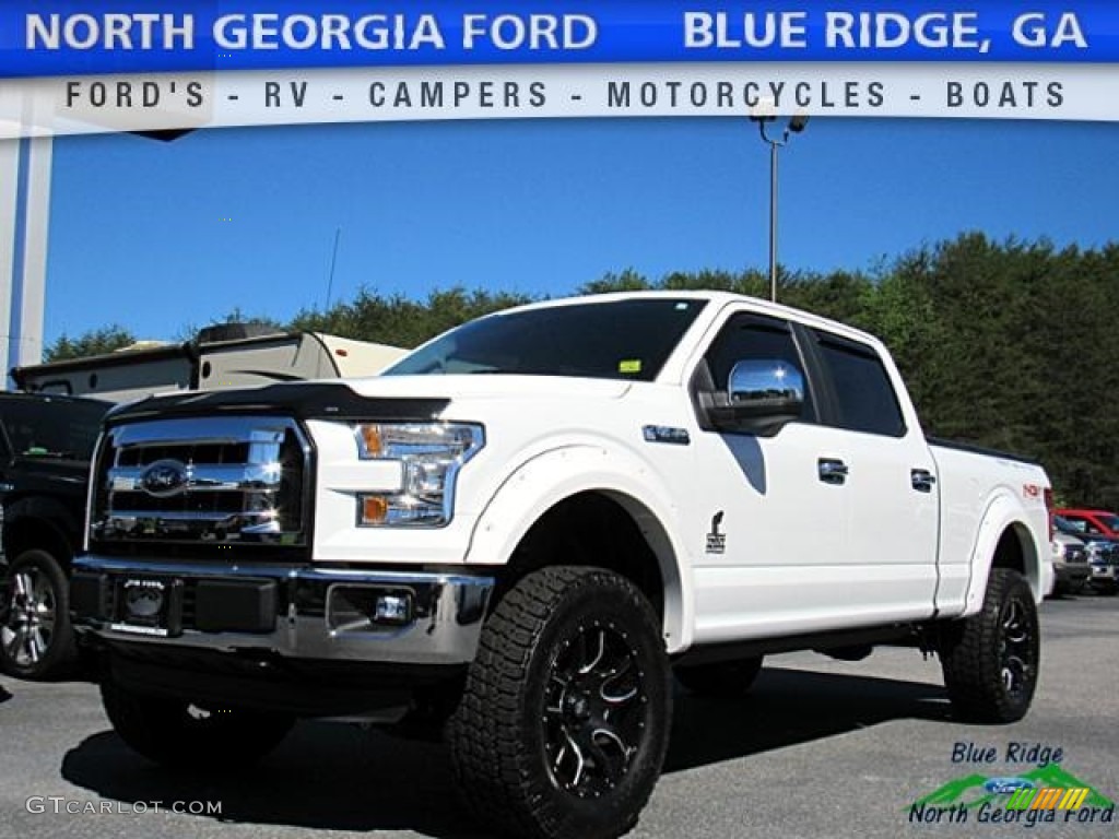 2016 F150 XL SuperCrew 4x4 - Oxford White / Medium Earth Gray photo #1