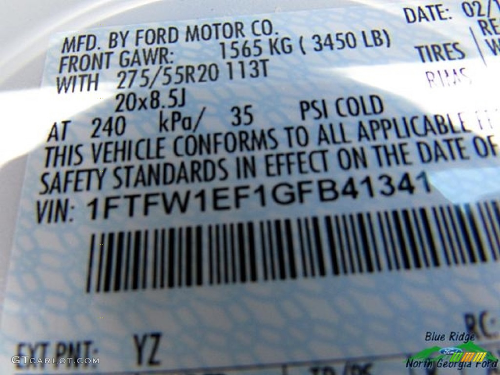 2016 F150 XL SuperCrew 4x4 - Oxford White / Medium Earth Gray photo #31