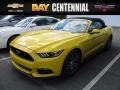 2016 Triple Yellow Tricoat Ford Mustang EcoBoost Premium Convertible  photo #1