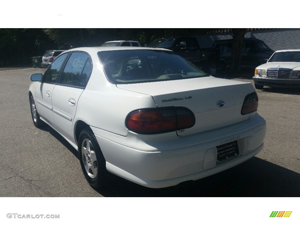 2002 Malibu LS Sedan - Bright White / Neutral photo #5