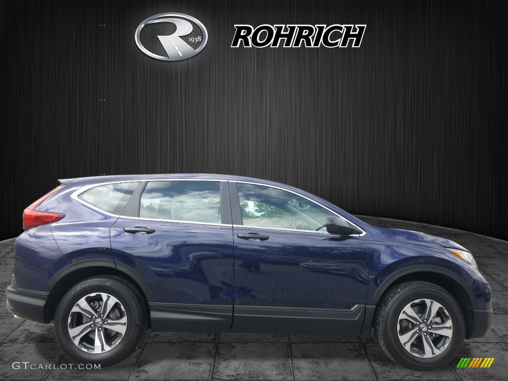 2017 CR-V LX AWD - Obsidian Blue Pearl / Gray photo #2