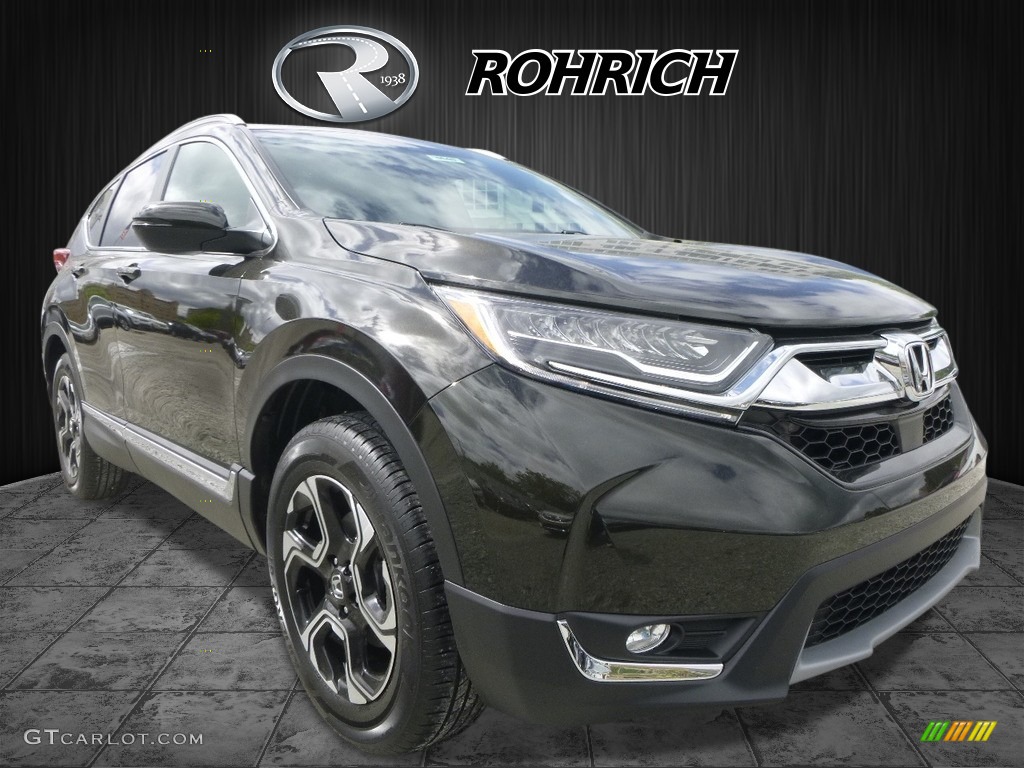 2017 CR-V Touring AWD - Dark Olive Metallic / Black photo #1