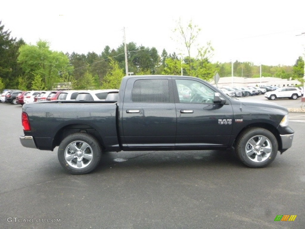 2017 1500 Big Horn Crew Cab 4x4 - Maximum Steel Metallic / Black/Diesel Gray photo #6