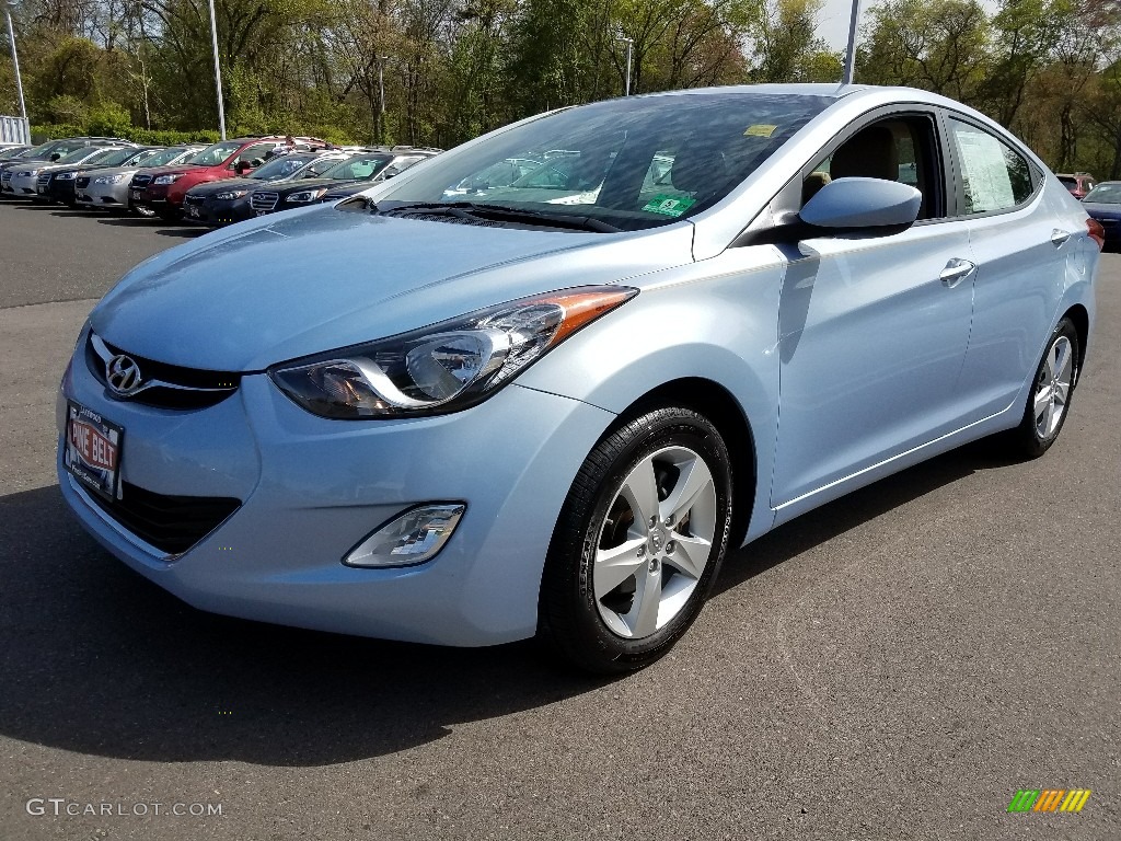 2012 Elantra GLS - Blue Sky Metallic / Beige photo #3