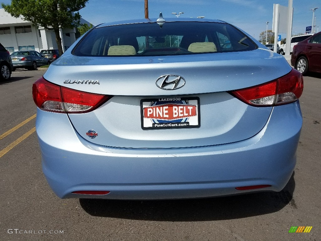 2012 Elantra GLS - Blue Sky Metallic / Beige photo #8