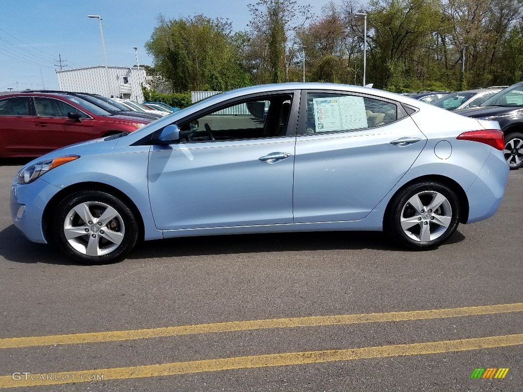 2012 Elantra GLS - Blue Sky Metallic / Beige photo #10