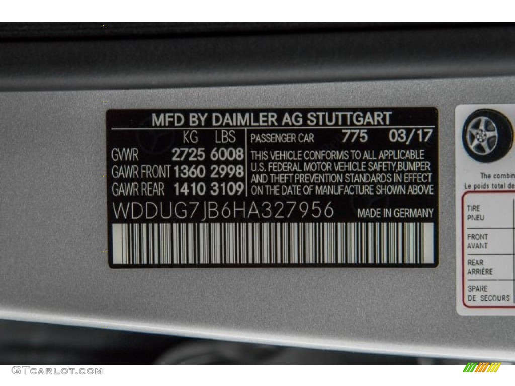 2017 S 63 AMG 4Matic Sedan - Iridium Silver Metallic / Black photo #22