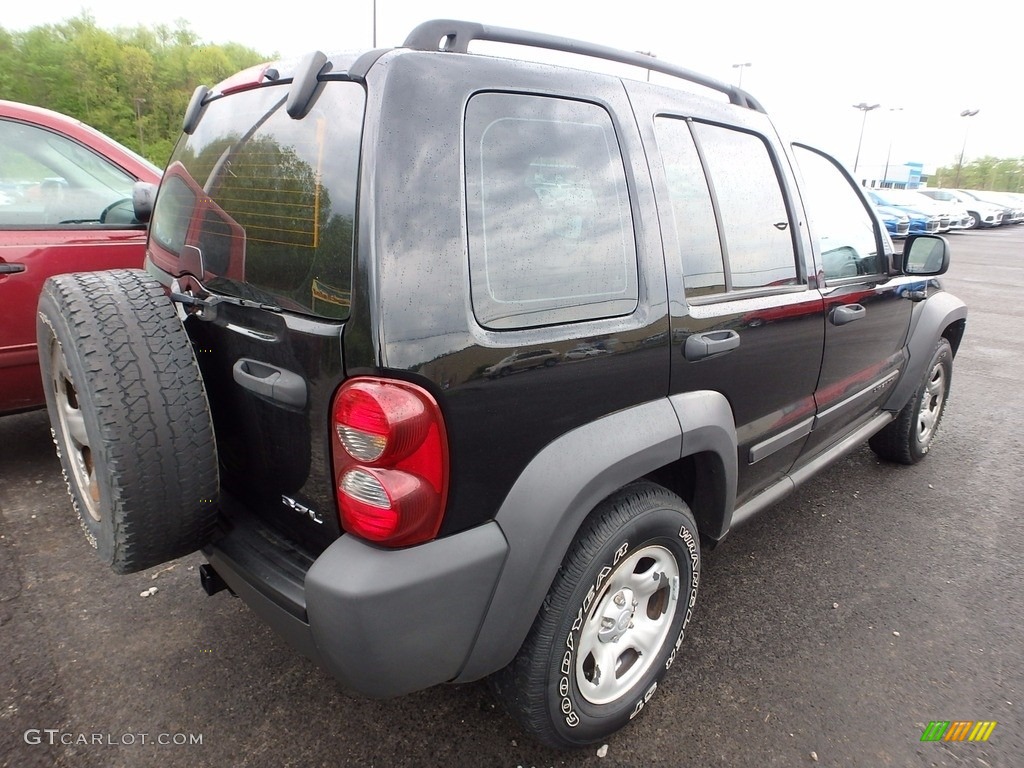 2007 Liberty Sport 4x4 - Black Clearcoat / Medium Slate Gray photo #4