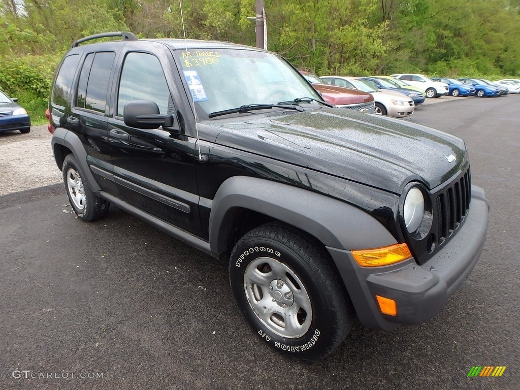 2007 Liberty Sport 4x4 - Black Clearcoat / Medium Slate Gray photo #5
