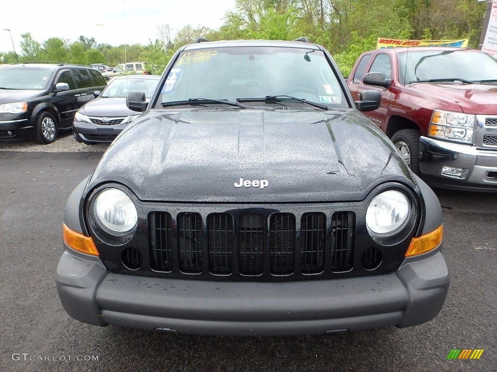 2007 Liberty Sport 4x4 - Black Clearcoat / Medium Slate Gray photo #6