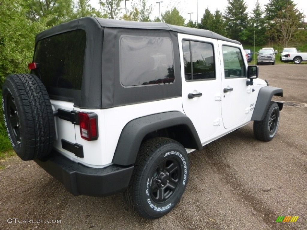 2017 Wrangler Unlimited Sport 4x4 - Bright White / Black photo #5