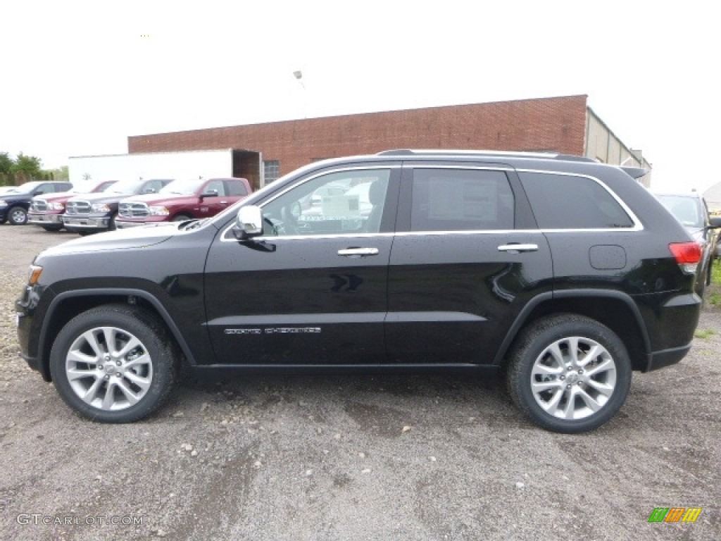 2017 Grand Cherokee Limited 4x4 - Diamond Black Crystal Pearl / Black photo #2