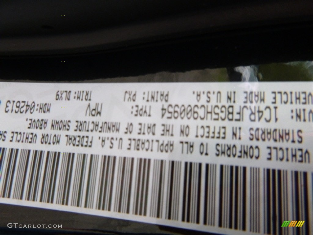 2017 Grand Cherokee Limited 4x4 - Diamond Black Crystal Pearl / Black photo #15