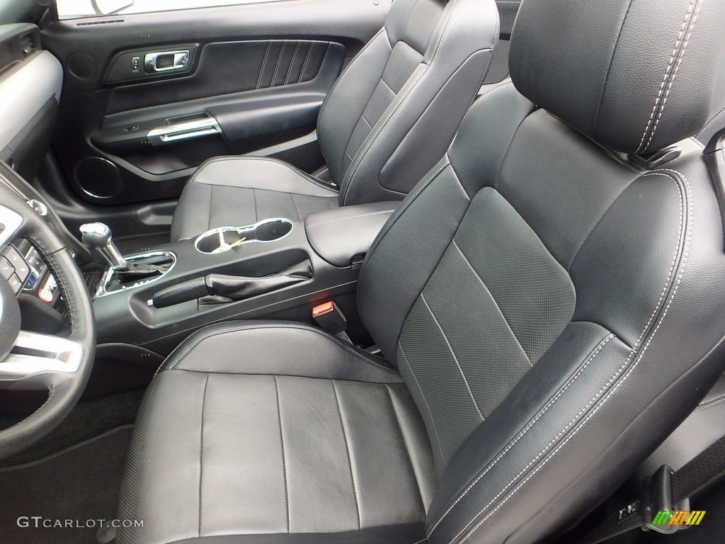 Ebony Interior 2017 Ford Mustang EcoBoost Premium Convertible Photo #120281923