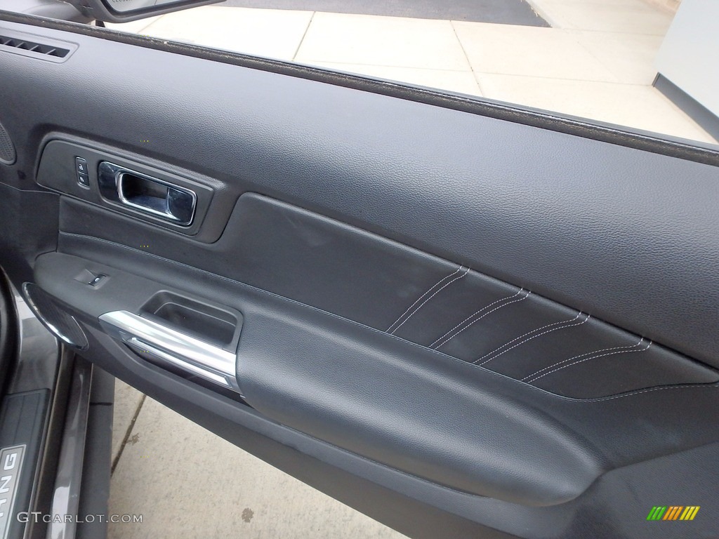 2017 Ford Mustang EcoBoost Premium Convertible Ebony Door Panel Photo #120282399