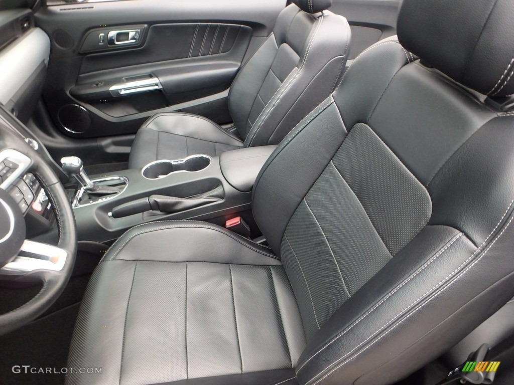 Ebony Interior 2017 Ford Mustang EcoBoost Premium Convertible Photo #120282459