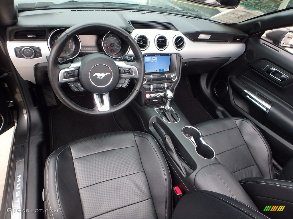 Ebony Interior 2017 Ford Mustang EcoBoost Premium Convertible Photo #120282504