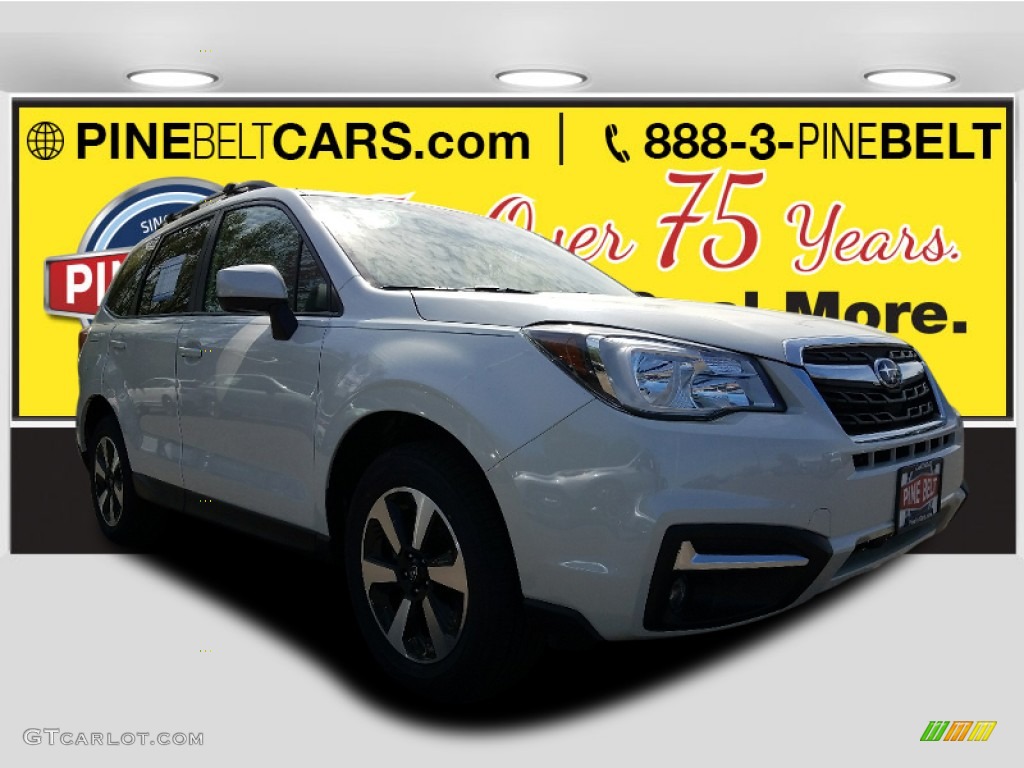 2017 Forester 2.5i Premium - Crystal White Pearl / Gray photo #1