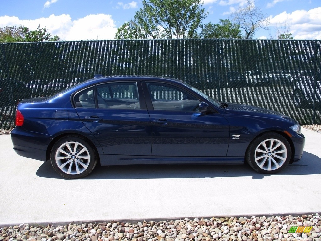2011 3 Series 328i xDrive Sedan - Deep Sea Blue Metallic / Oyster/Black Dakota Leather photo #2