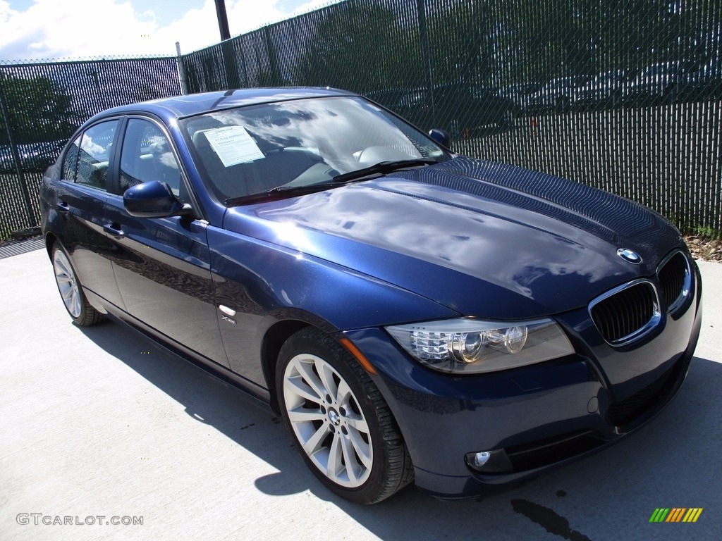 2011 3 Series 328i xDrive Sedan - Deep Sea Blue Metallic / Oyster/Black Dakota Leather photo #6