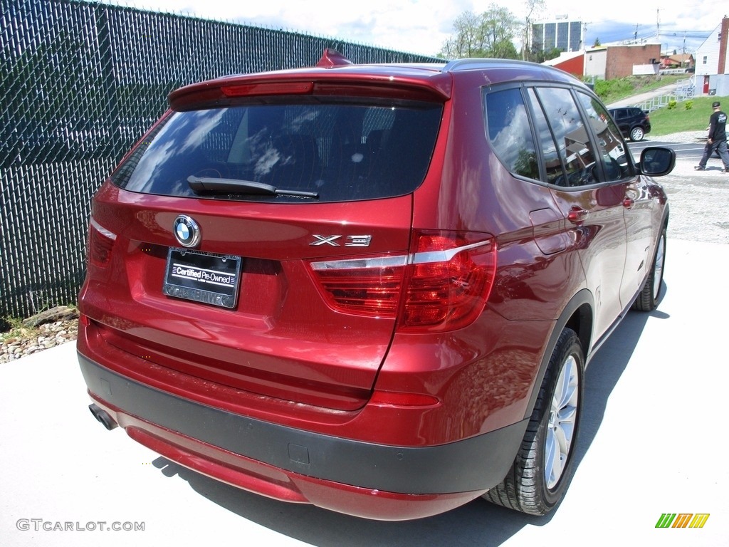 2013 X3 xDrive 28i - Vermillion Red Metallic / Black photo #4
