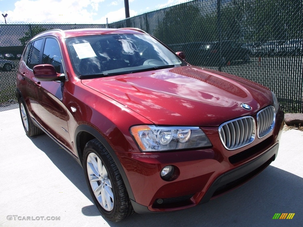 2013 X3 xDrive 28i - Vermillion Red Metallic / Black photo #5