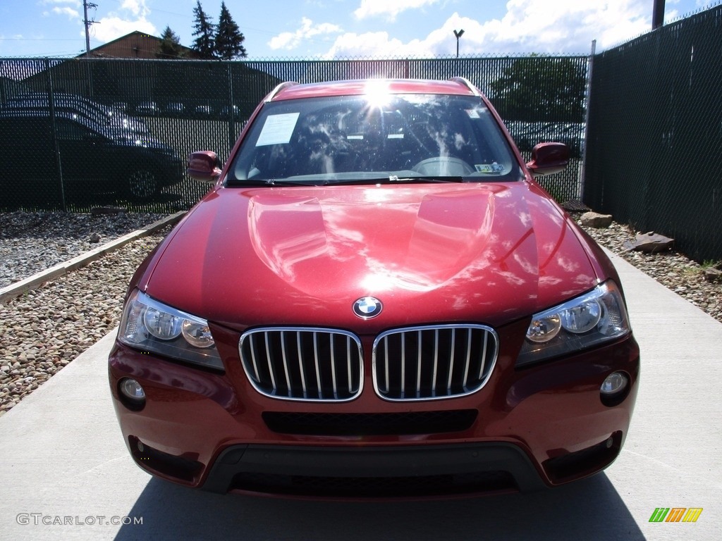 2013 X3 xDrive 28i - Vermillion Red Metallic / Black photo #6
