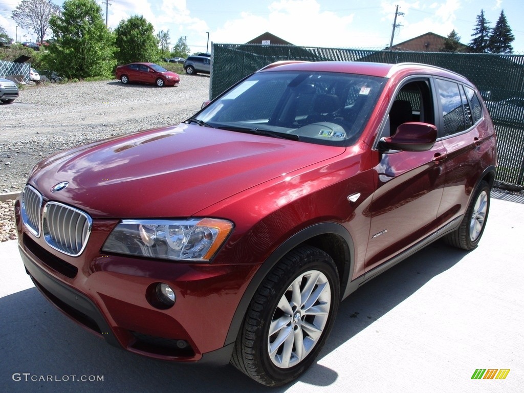 2013 X3 xDrive 28i - Vermillion Red Metallic / Black photo #7