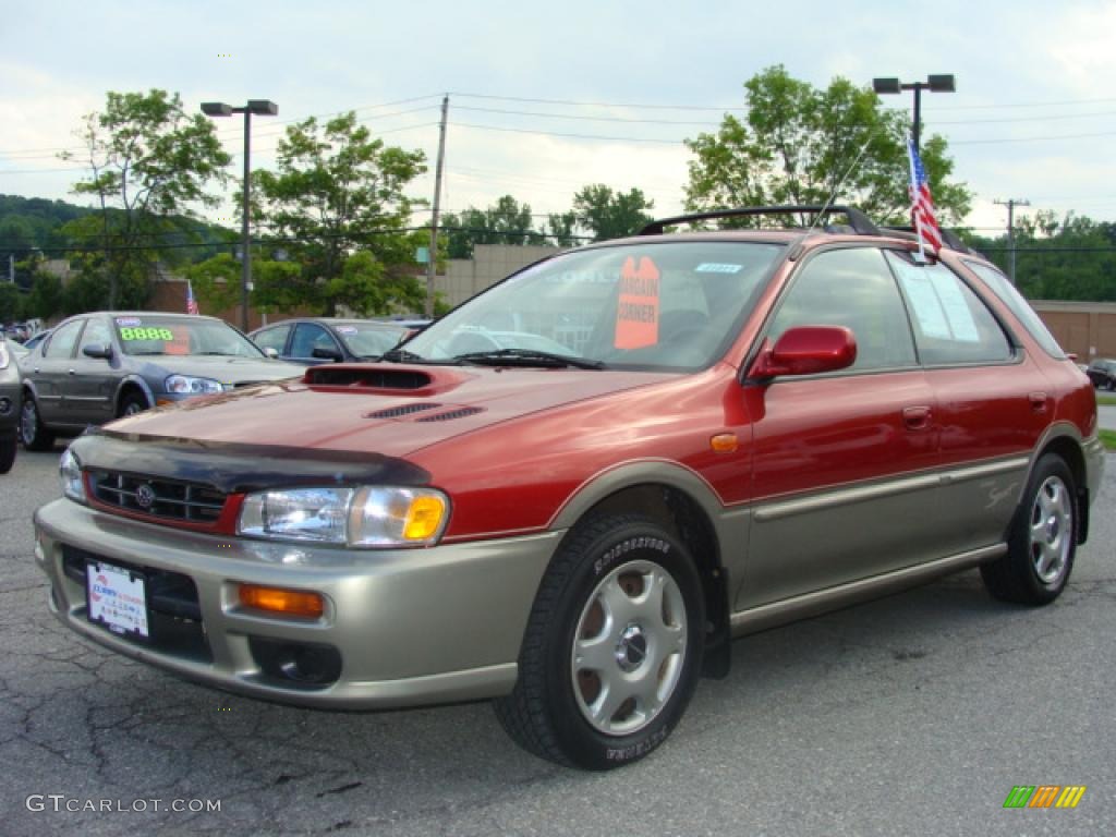 2000 Impreza Outback Sport Wagon - Sedona Red Pearl / Beige photo #1