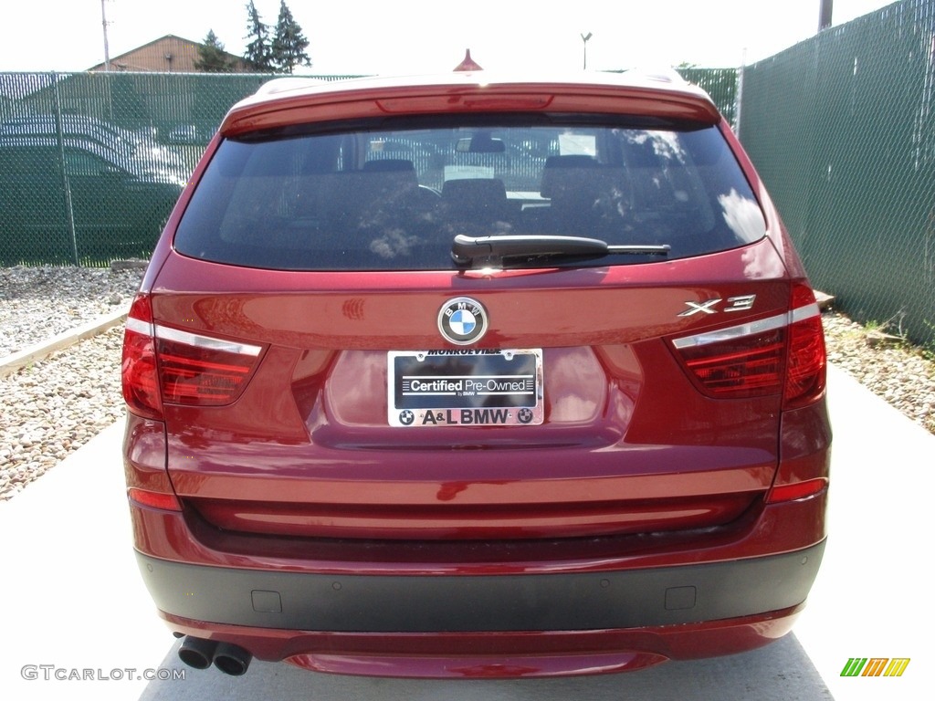 2013 X3 xDrive 28i - Vermillion Red Metallic / Black photo #9