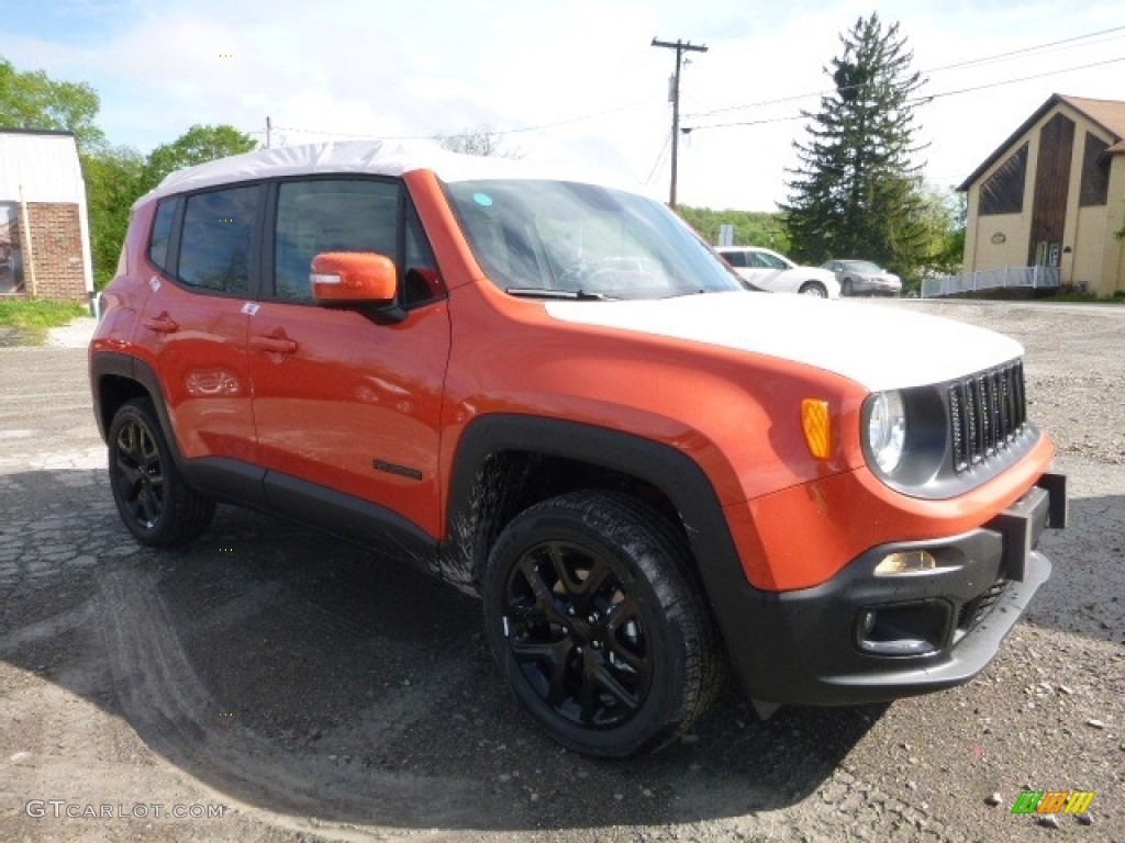 2017 Renegade Altitude 4x4 - Omaha Orange / Black photo #8