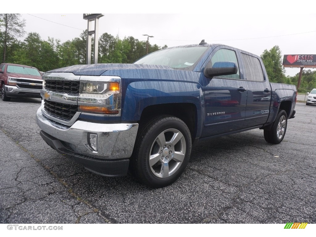 2017 Silverado 1500 LT Crew Cab - Deep Ocean Blue Metallic / Jet Black photo #3