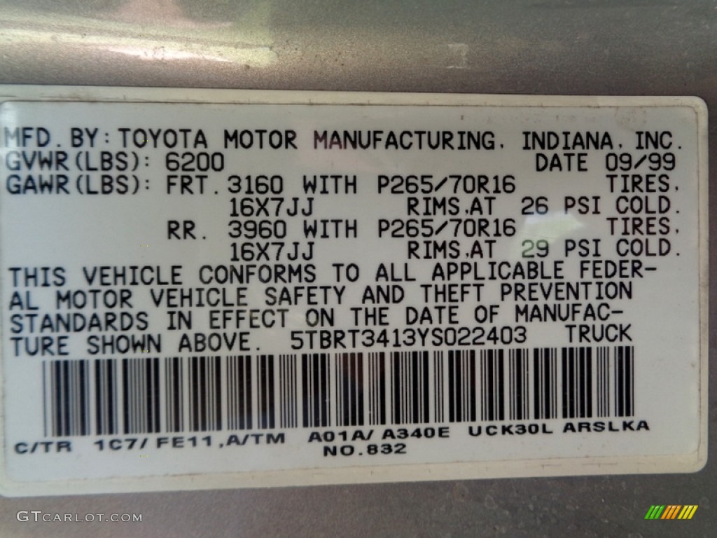 2000 Tundra SR5 Extended Cab - Thunder Gray Metallic / Light Charcoal photo #57