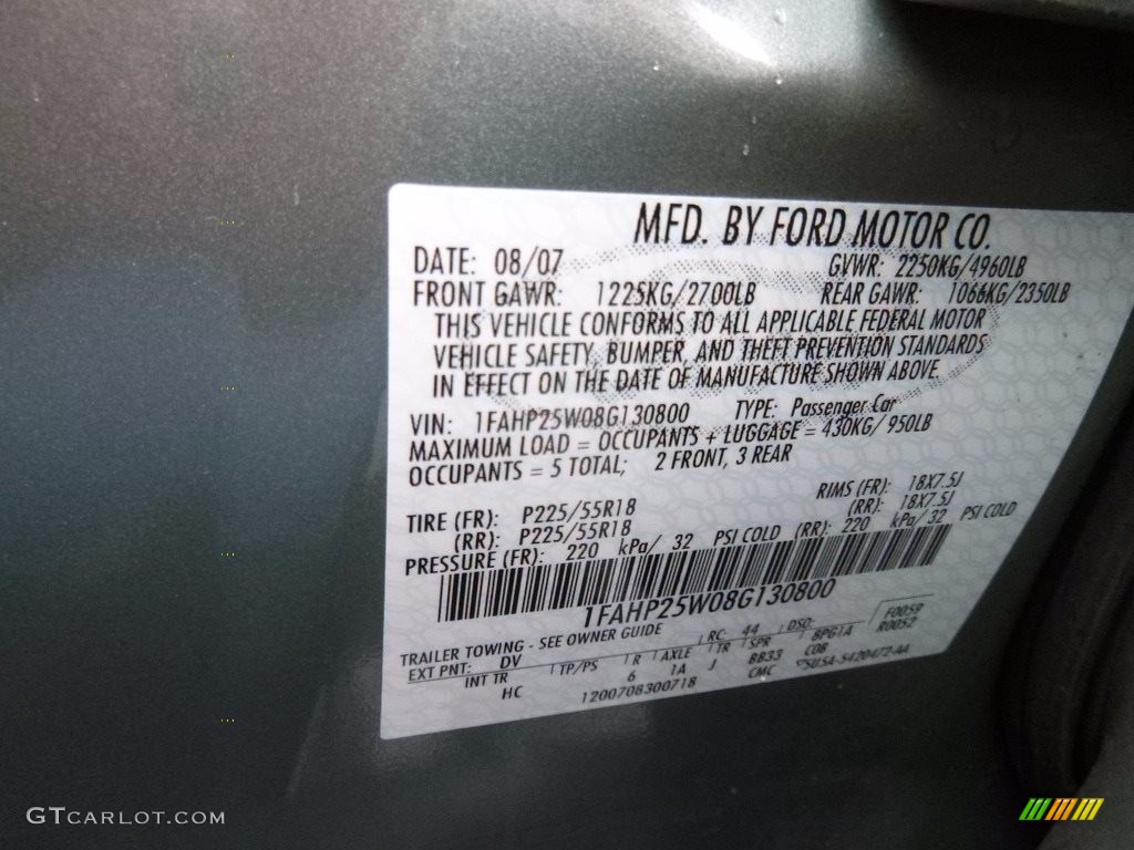 2008 Taurus Limited - Titanium Green Metallic / Camel photo #27