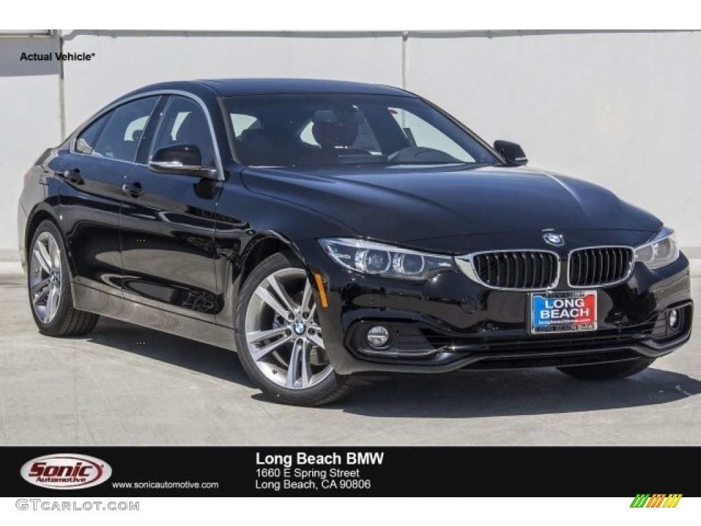 2018 4 Series 430i Gran Coupe - Jet Black / Coral Red photo #1
