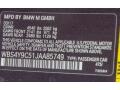 475: Black Sapphire Metallic 2018 BMW M4 Coupe Color Code