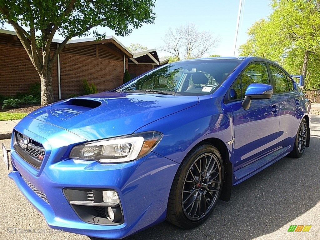 2015 WRX STI - WR Blue Pearl / Carbon Black photo #1