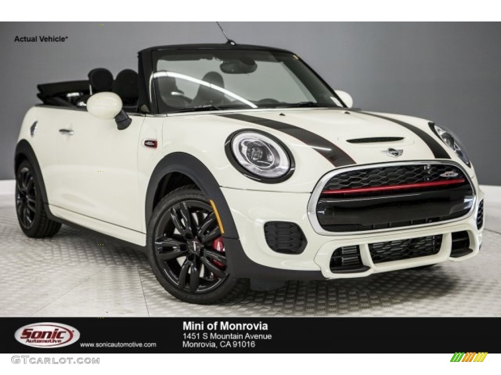 2017 Convertible John Cooper Works - Pepper White / Double Stripe Carbon Black photo #1