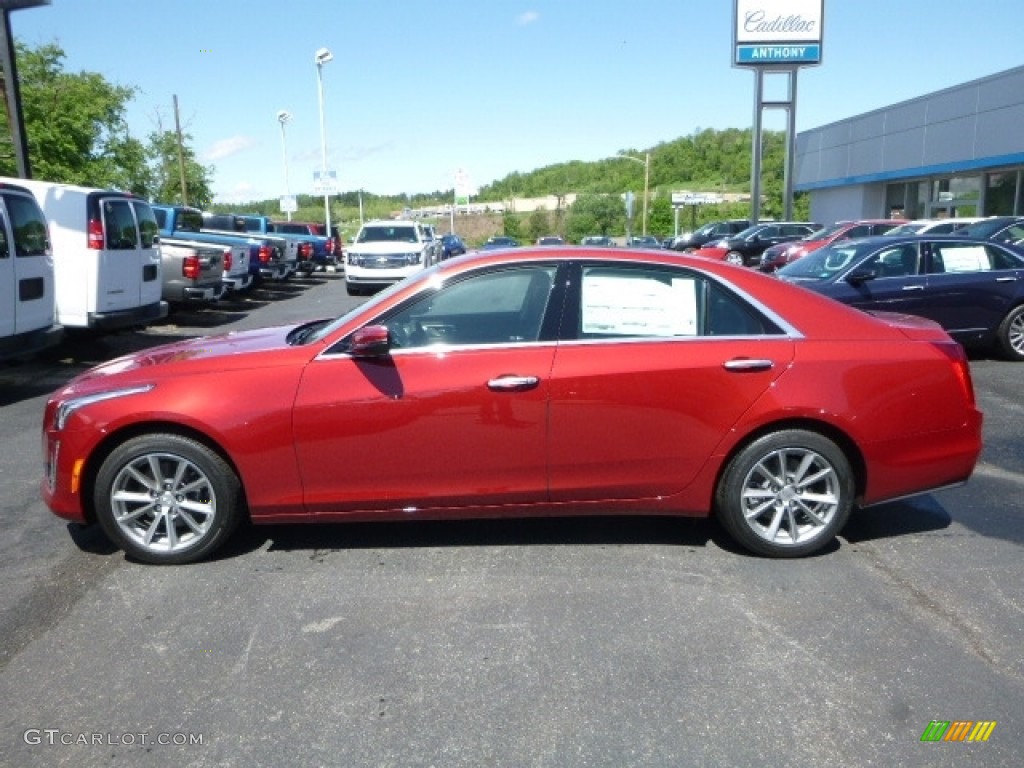 2017 CTS Luxury AWD - Red Obsession Tintcoat / Jet Black photo #2