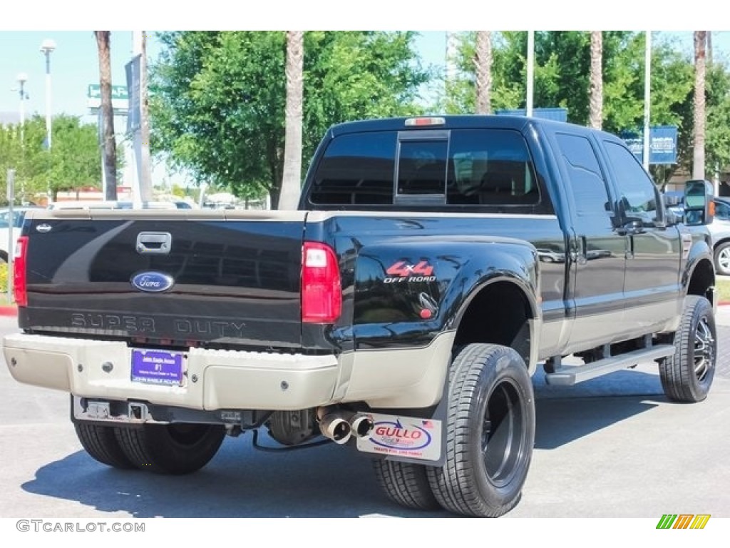 2009 F350 Super Duty King Ranch Crew Cab 4x4 Dually - Black Clearcoat / Chaparral Leather photo #7