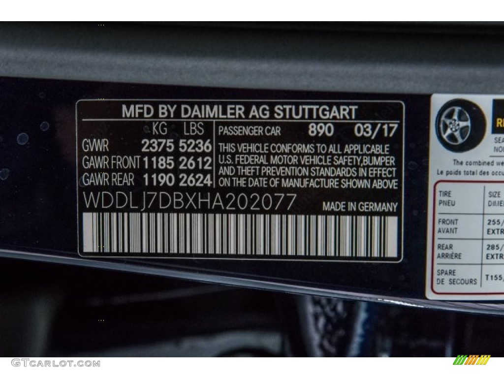 2017 Mercedes-Benz CLS 550 Coupe Parts Photos