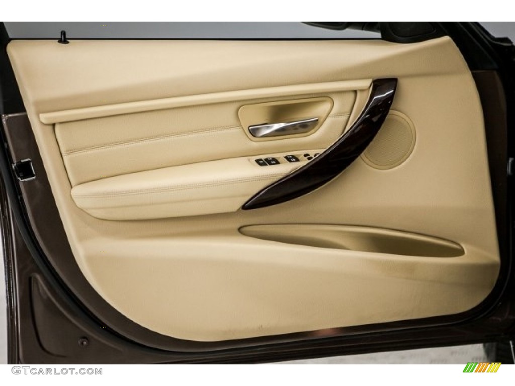 2014 BMW 3 Series 328d Sedan Venetian Beige Door Panel Photo #120308573