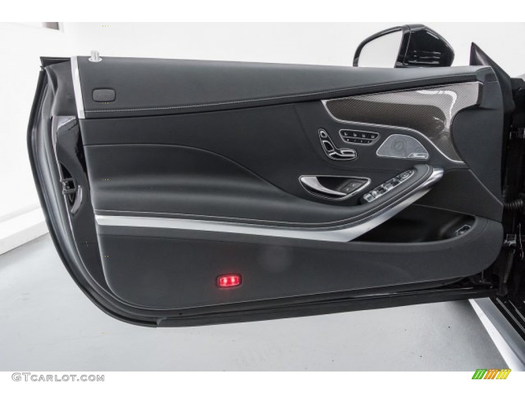 2017 Mercedes-Benz S 63 AMG 4Matic Cabriolet designo Black Door Panel Photo #120309659